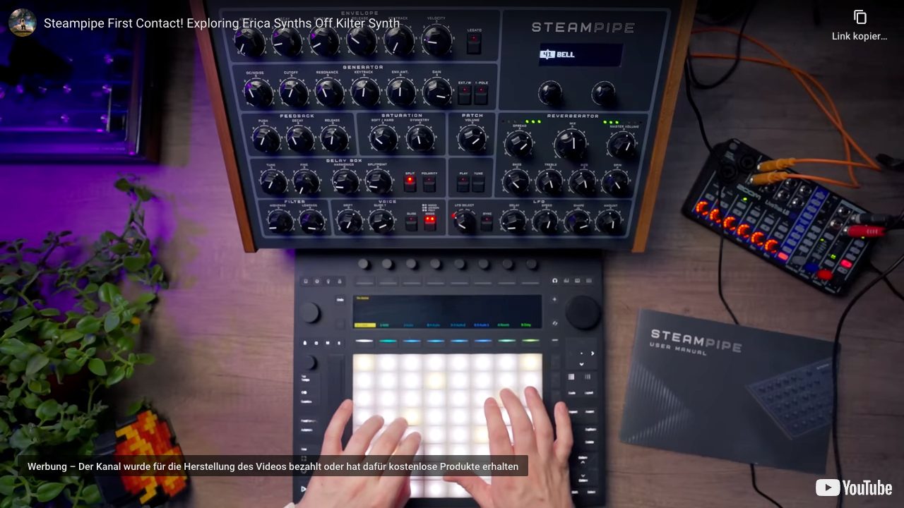 MidlifeSynthesist erkundet den klanglichen Dampf des Erica Synths Steampipe