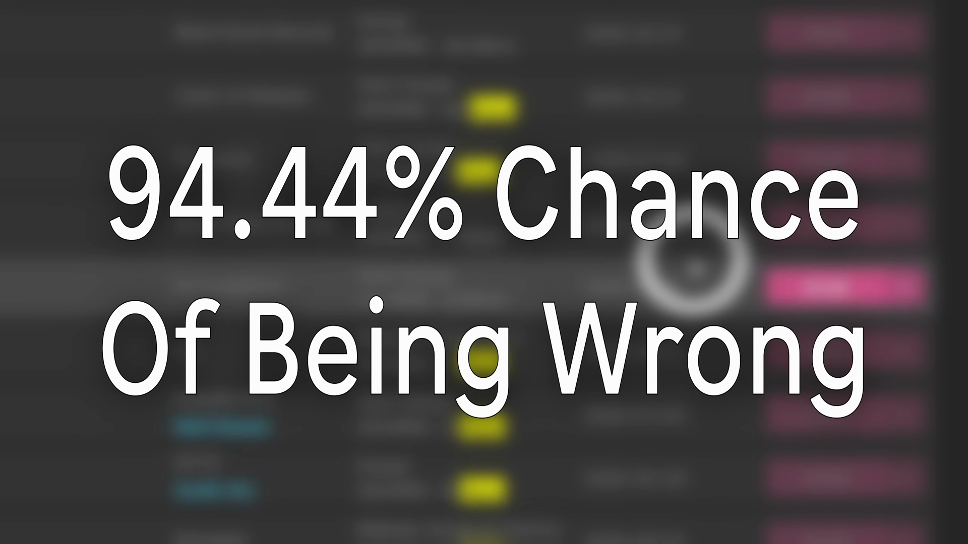 Statistisch gesehen liegt es zu über 94 % falsch.