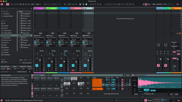 Tische drehen mit soulbrixofficial: Circuit Tracks zu Ableton Push-Umwandlung
