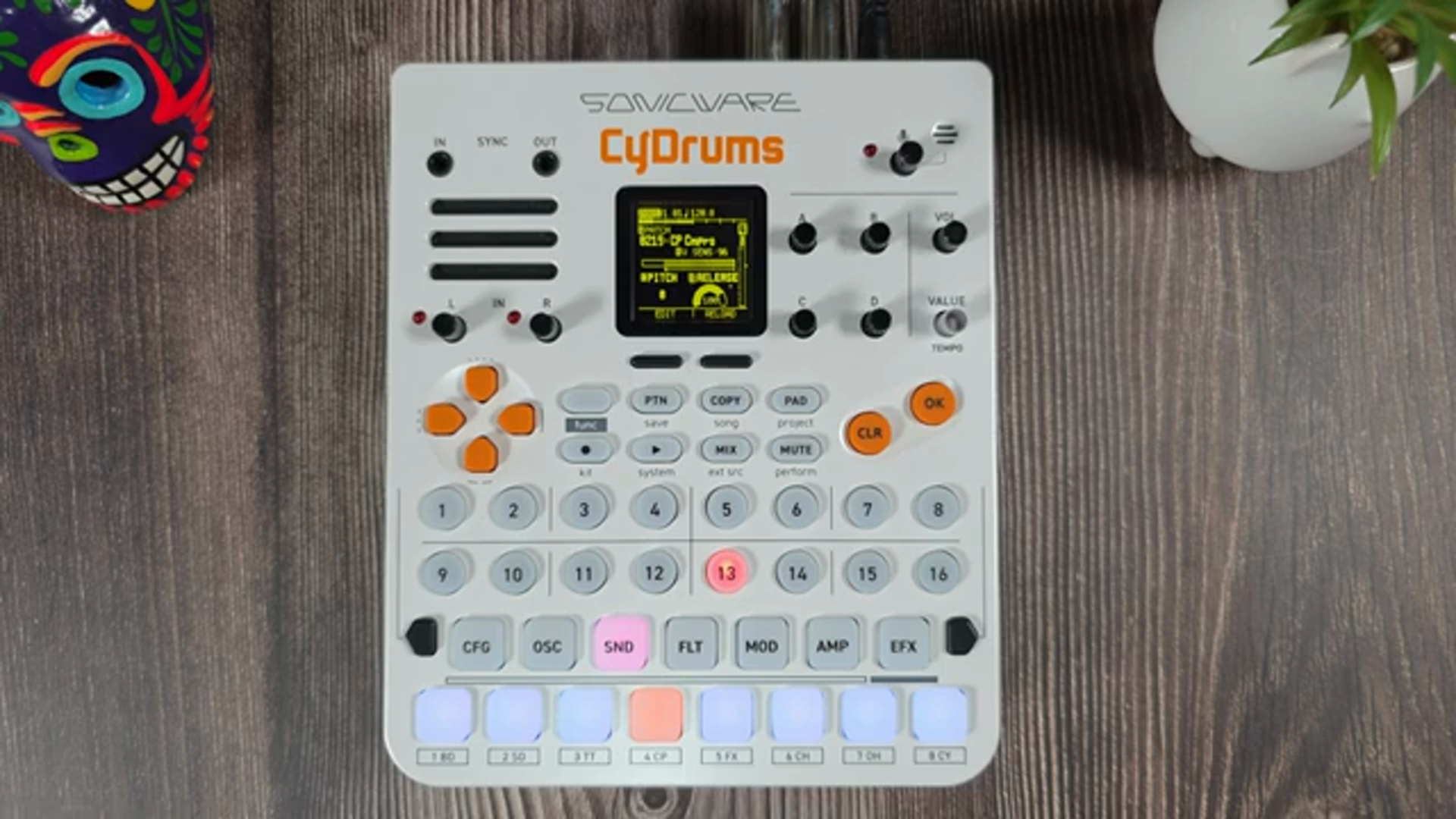 Das ganze Pattern durchläuft einen anpassbaren FX-Bereich.