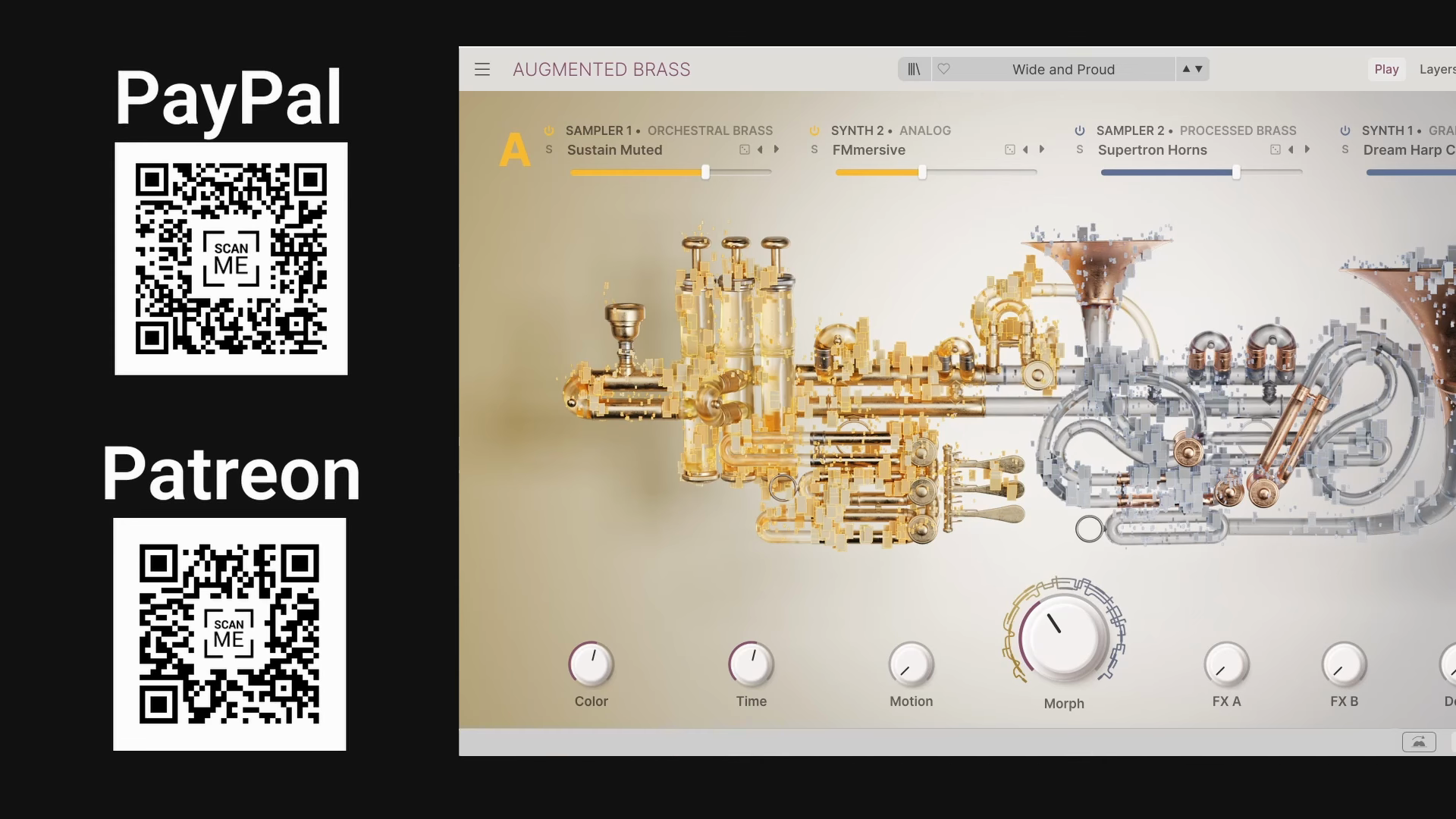 Alle AUGMENTED Series Instrumente, sie haben das gleiche Interface. Was sich ändert, ist der Sound.