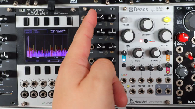 Kanal drei ist das geklipte, modulierte geformte Dreieck hier von der Mitte von Vostok Instruments.