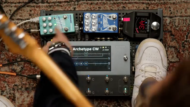 Es geht direkt in den Wong Compressor von Wampler.