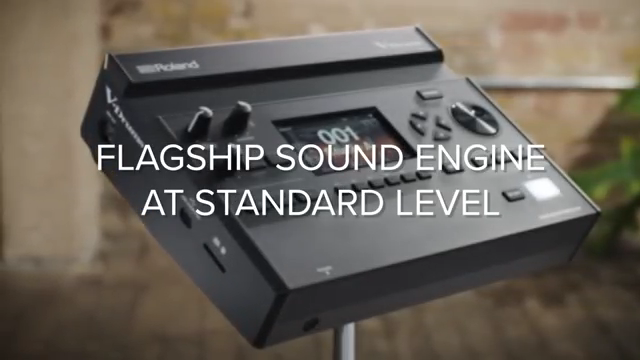 Das 3 Series Soundmodul wird von derselben Engine angetrieben wie das Flaggschiff V-Drums V71-Modul.