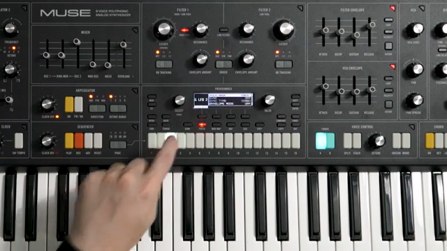 The global LFOs that we've added in the 1.4 firmware also feature envelope mode.