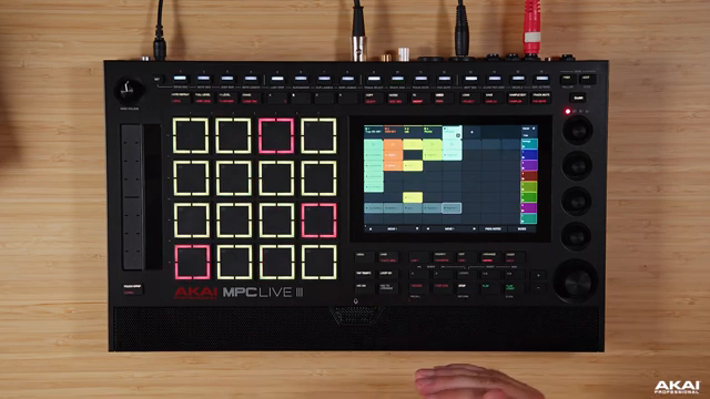 So with the clip launching matrix, you have the ability to launch rows of clips.