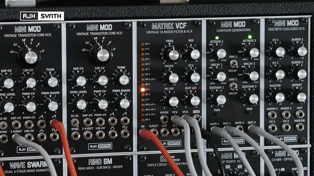 Der 1-Volt-Eingang kann auch zur melodischen Steuerung des Filters genutzt werden, wenn der Filter selbstoszilliert.