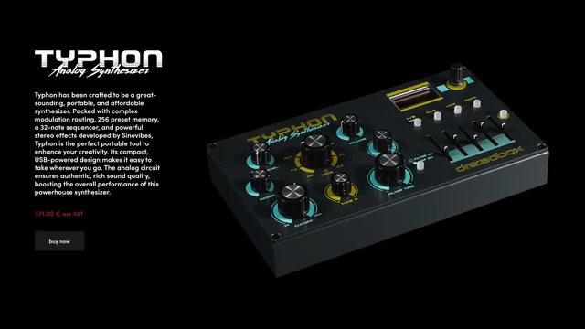 Dreadbox Typhon, ein analoger Mono-Synth mit eingebauten Effekten, der so universell gelobt wird, dass ich noch keine Ausrede gefunden…