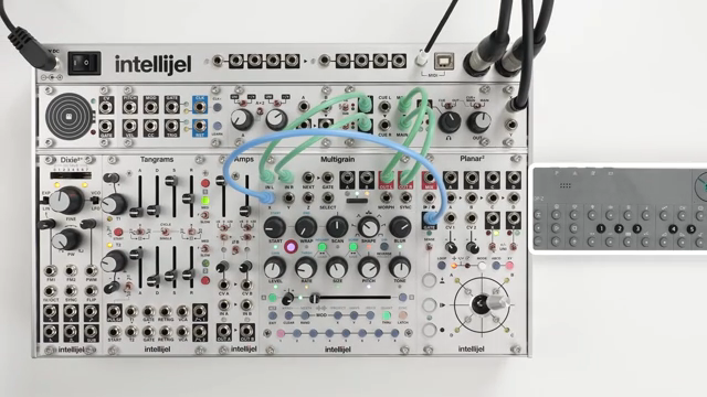 Wenn das Eingangsaudio über dem Schwellenwert liegt, nimmt der Looping Recorder auf und die Sample-Taste leuchtet magenta.