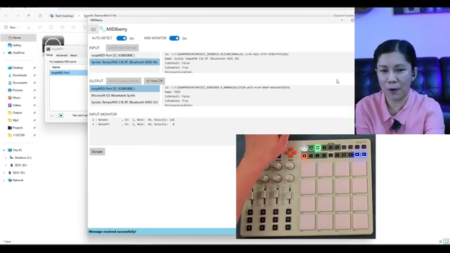 Don't X out from the midi berry otherwise you will lost your connection wirelessly to your DAW opening on your laptop.
