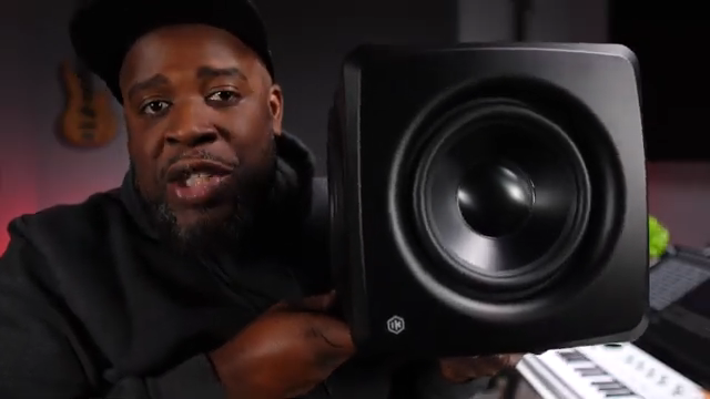 you can auto calibrate this sub to any room that you're working in with the IK Multimedia ARC system.