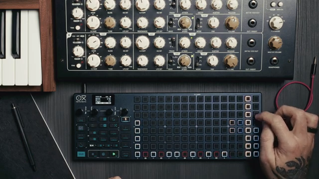 The top three rows had random shorter gates and faster divisions, creating glitch-like effects.