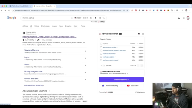 Internet Archive is a nonprofit library of millions of free texts, movies, software, music, websites and more.