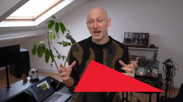 So die Idee eines Delta Sounds ist ein Klang, der am Ende diese Form hat.