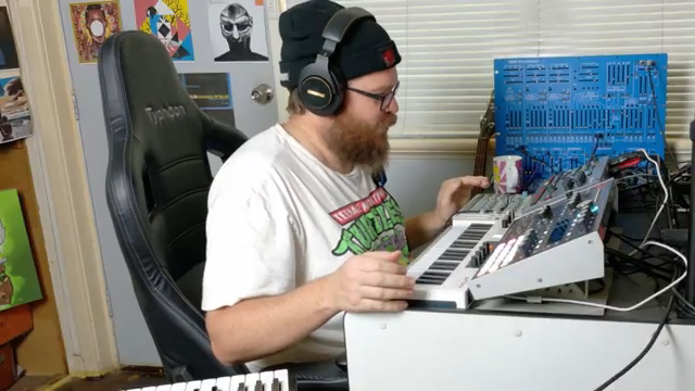 As soon as you chuck something that's very rhythmic in there, your mind just kind of makes it make sense.