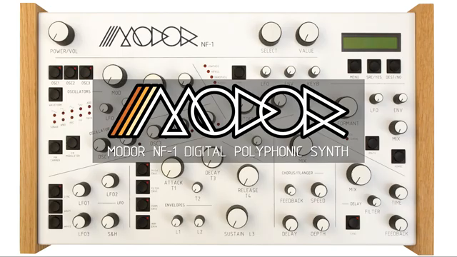This is the Modor NF1 digital poly synth 8 voices of polyphony built inside a sturdy metal casing.
