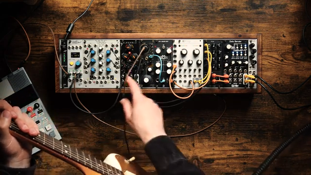 Es gibt auch einen Envelope Follower, sodass wir das Signal der Gitarre nutzen können, um zum Beispiel Dinge in Rings zu modulieren.
