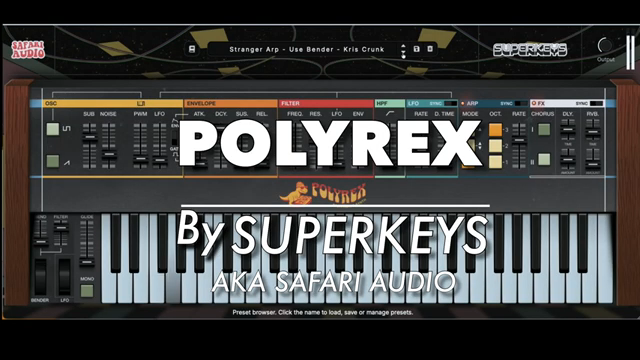 Polyrex ist ein Synthesizer, der stark von der Juno-Ära inspiriert ist, das ist ziemlich offensichtlich.