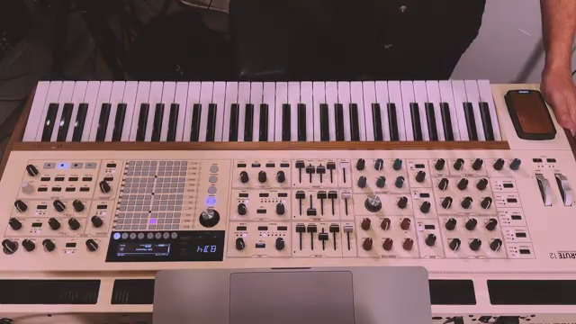 Es ist ein 12-stimmiger Analog-Synth, was in diesem Fall bedeutet, dass für jede gedrückte Taste zwei analoge spannungsgesteuerte…