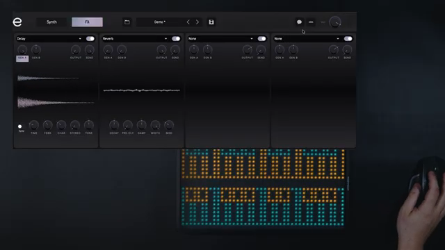 Hier werden die Modulationen und Verknüpfungen des Instruments angezeigt.